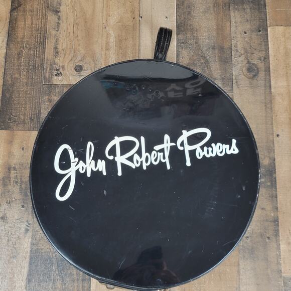 John Robert Powers Handbags - John Robert Powers Model Agency Round Suitcase Luggage Makeup Travel Bag Hat Box